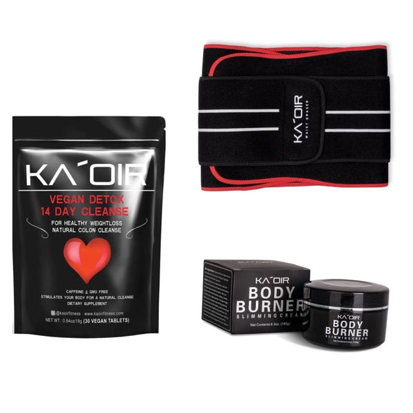 KA'OIR Fitness, This one week with the ultimate trio baby!!!  Tea/cream/WaistEraser